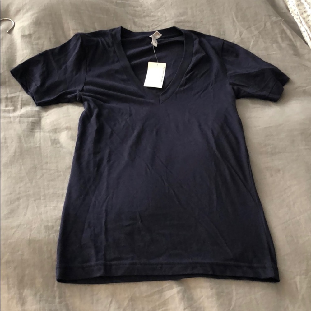 American Apparel Navy V-Neck